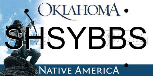 SHSYBBS Oklahoma License Plate