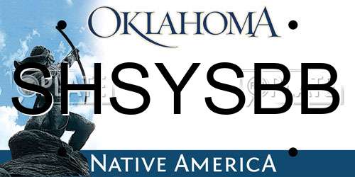 SHSYSBB Oklahoma License Plate