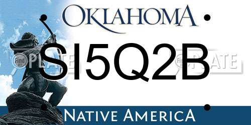 SI5Q2B Oklahoma License Plate
