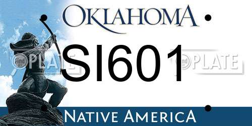 SI601 Oklahoma License Plate