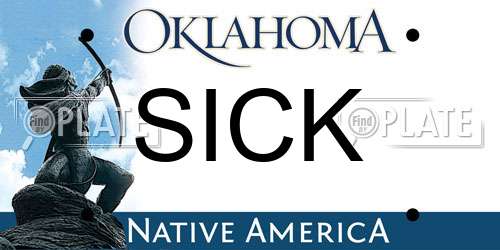 SICK Oklahoma License Plate