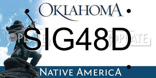 SIG48D Oklahoma License Plate