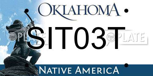 SIT03T Oklahoma License Plate