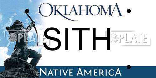 SITH Oklahoma License Plate