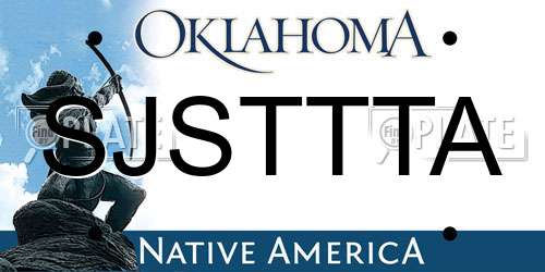 SJSTTTA Oklahoma License Plate
