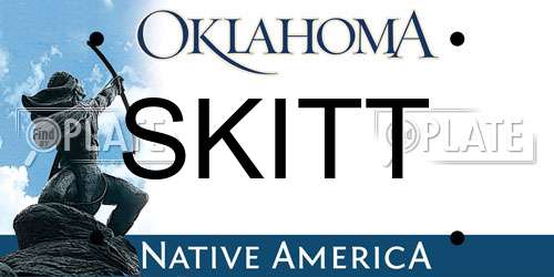 SKITT Oklahoma License Plate