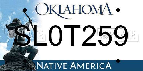 SL0T259 Oklahoma License Plate