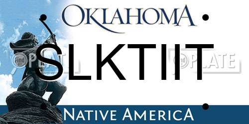 SLKTIIT Oklahoma License Plate