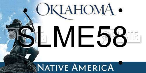 SLME58 Oklahoma License Plate