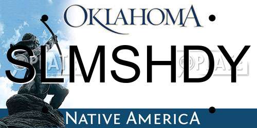 SLMSHDY Oklahoma License Plate