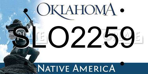 SLO2259 Oklahoma License Plate