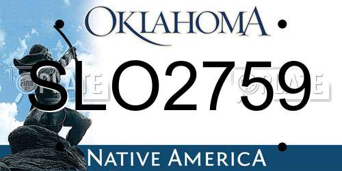 SLO2759 Oklahoma License Plate