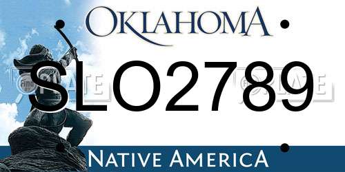 SLO2789 Oklahoma License Plate
