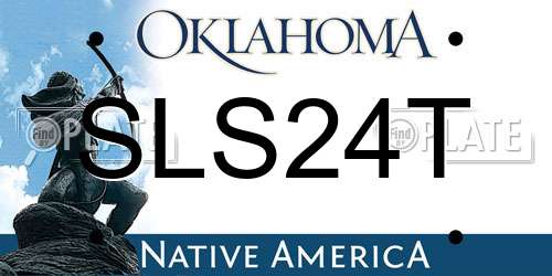 SLS24T Oklahoma License Plate