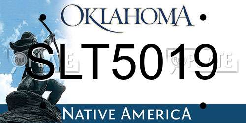 SLT5019 Oklahoma License Plate