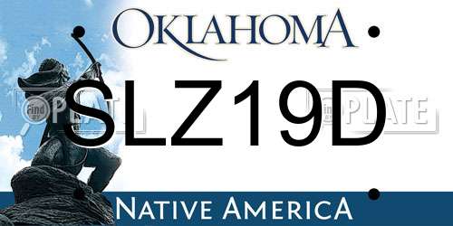 SLZ19D Oklahoma License Plate