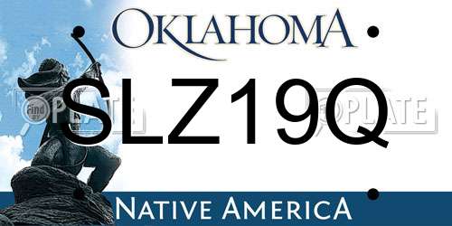 SLZ19Q Oklahoma License Plate