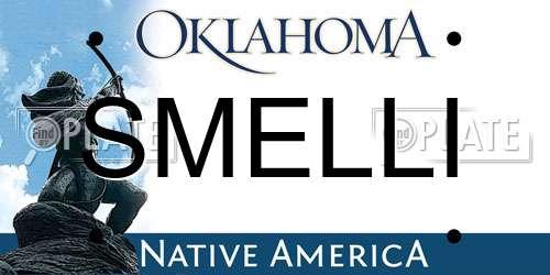 SMELLI Oklahoma License Plate