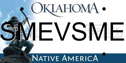 SMEVSME Oklahoma License Plate