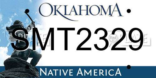 SMT2329 Oklahoma License Plate
