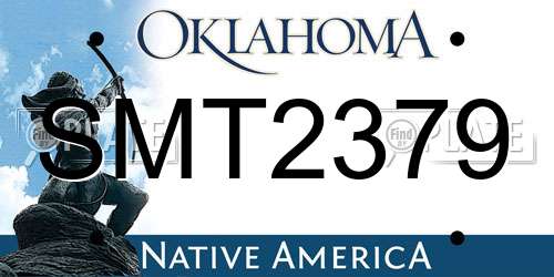 SMT2379 Oklahoma License Plate