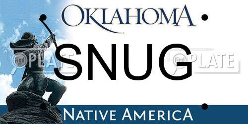 SNUG Oklahoma License Plate