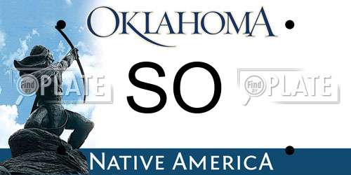 SO Oklahoma License Plate