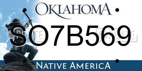 SO7B569 Oklahoma License Plate