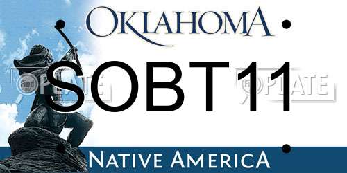 SOBT11 Oklahoma License Plate