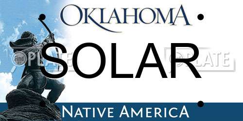 SOLAR Oklahoma License Plate