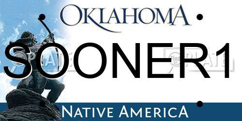 SOONER1 Oklahoma License Plate