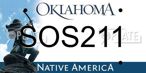 SOS211 Oklahoma License Plate