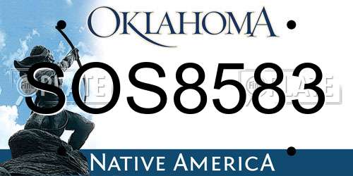 SOS8583 Oklahoma License Plate