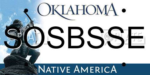 SOSBSSE Oklahoma License Plate