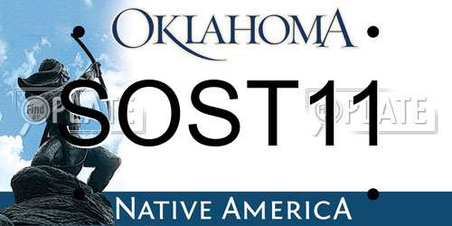 SOST11 Oklahoma License Plate