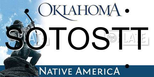 SOTOSTT Oklahoma License Plate