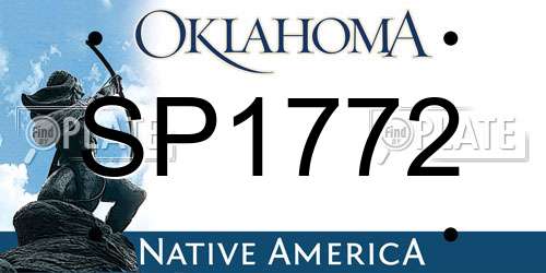 SP1772 Oklahoma License Plate