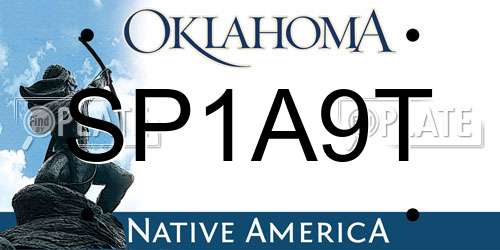 SP1A9T Oklahoma License Plate