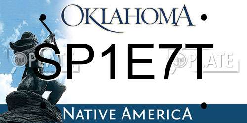 SP1E7T Oklahoma License Plate