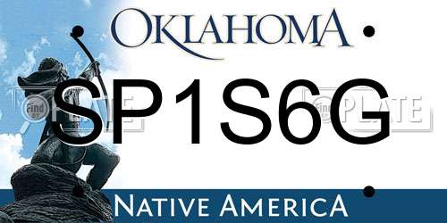 SP1S6G Oklahoma License Plate