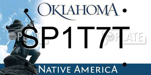 SP1T7T Oklahoma License Plate