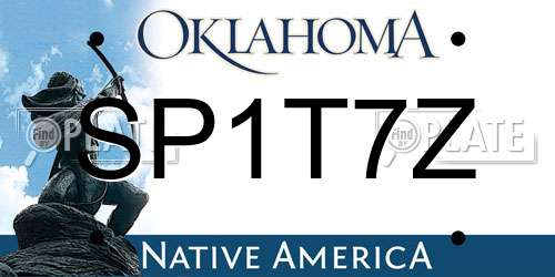 SP1T7Z Oklahoma License Plate
