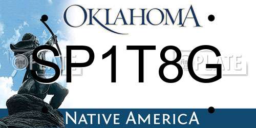 SP1T8G Oklahoma License Plate