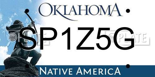 SP1Z5G Oklahoma License Plate