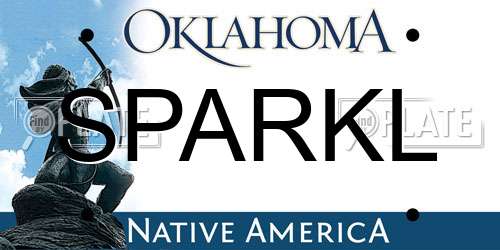 SPARKL Oklahoma License Plate