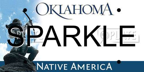SPARKLE Oklahoma License Plate