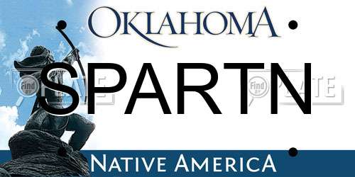 SPARTN Oklahoma License Plate
