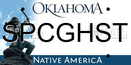 SPCGHST Oklahoma License Plate