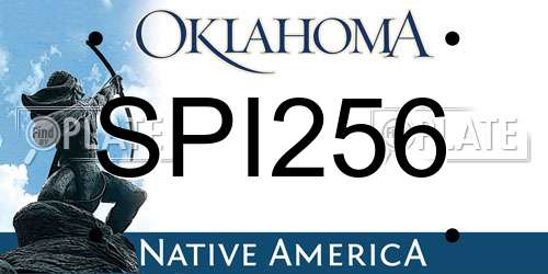 SPI256 Oklahoma License Plate