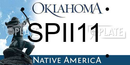 SPII11 Oklahoma License Plate